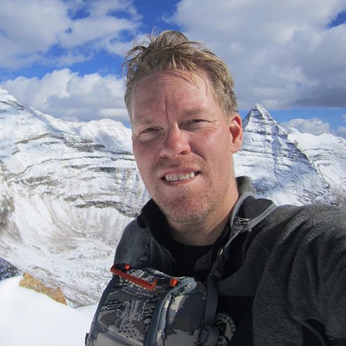 Kyle Stelter in the mountains